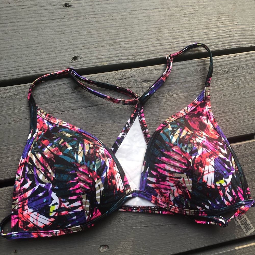 PINK push-up colorful bikini top